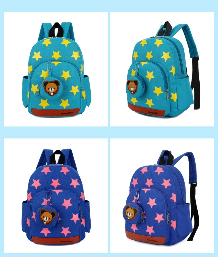 Boys Backpacks for Kindergarten Printing Stars light Nylon Children Backpacks Kids Kindergarten School Bags for teenage girls mochila (8)