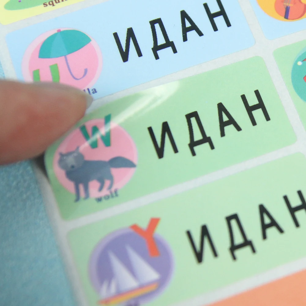 

FREE SHIPPING Alphabet Name Stickers Waterproof Labels Stationery Sticker Customized Decals Business Tags Children Stickers