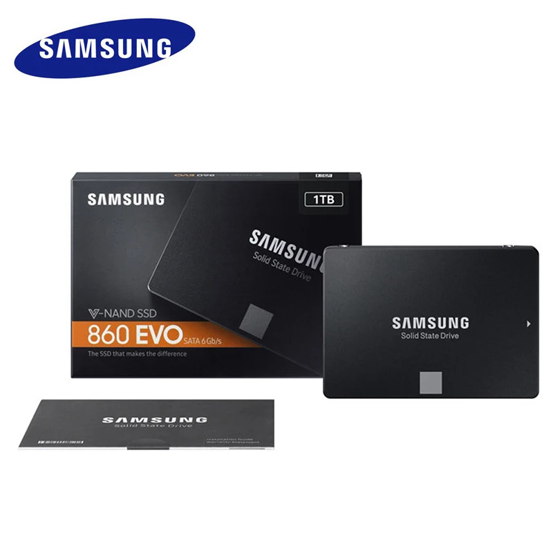 SAMSUNG 860 EVO SSD 250G Внутренний твердотельный диск 1T 2 ТБ высокоскоростной SATAIII SATA 3 быстрый для ноутбуков настольных ПК