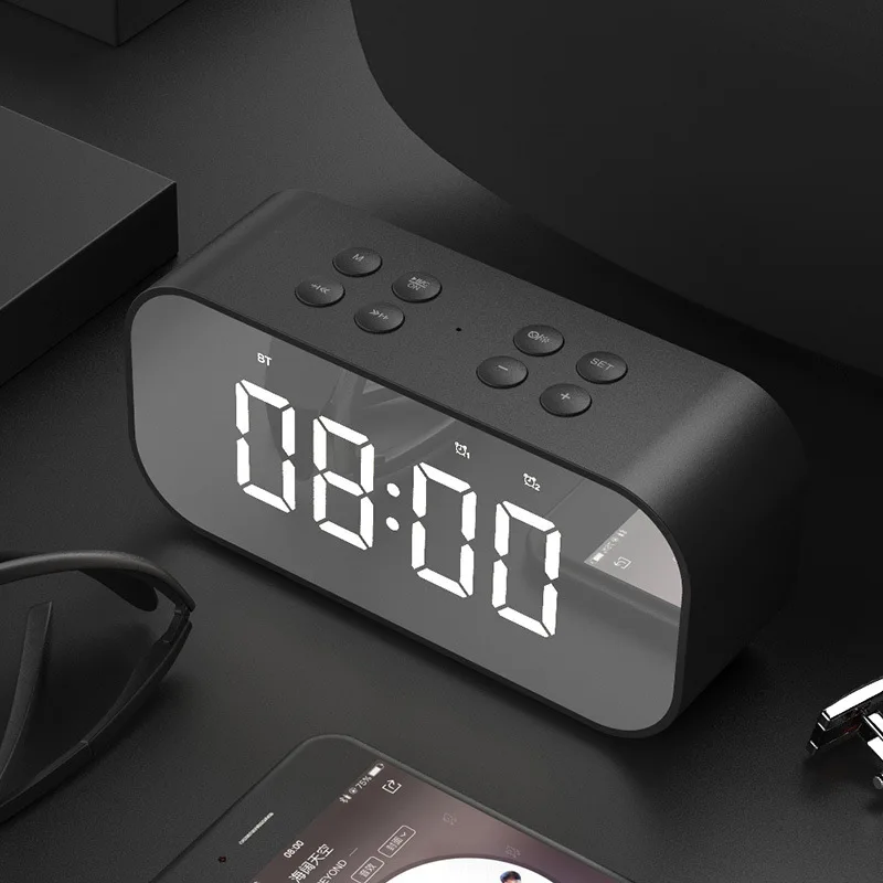 

Mini Bluetooth Speaker Stereo Column LED Screen Display Thermometer AUX Micro SD TF AUX Handsfree with Mic Subwoofer Caixa DeSom