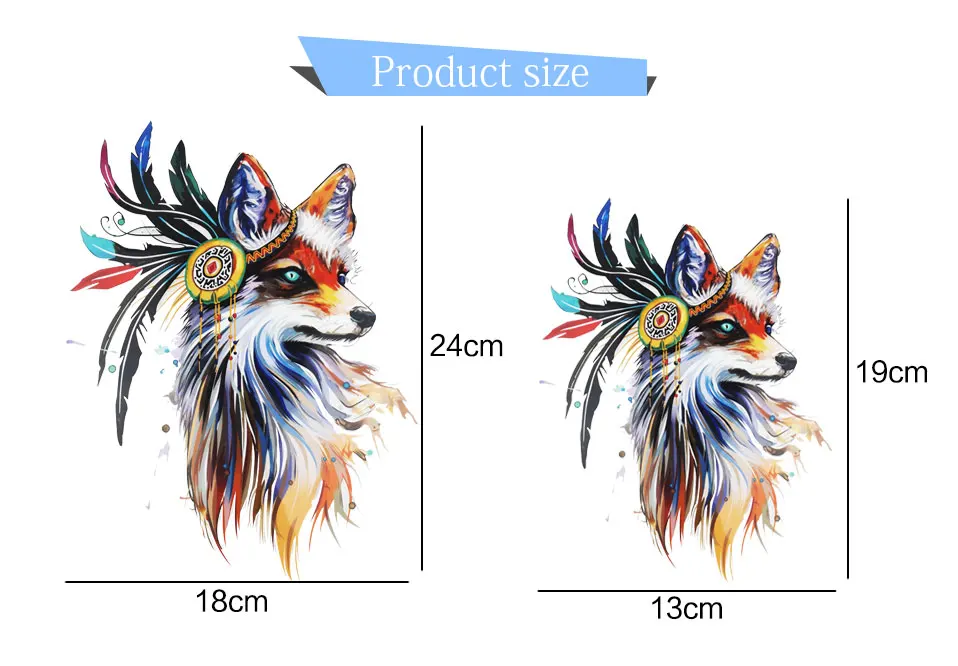 Horse Fox Patches For Clothes Heat Transfers Cartoon Iron On Patches Washable Animal Patches Stickers For Parent-childs (2)
