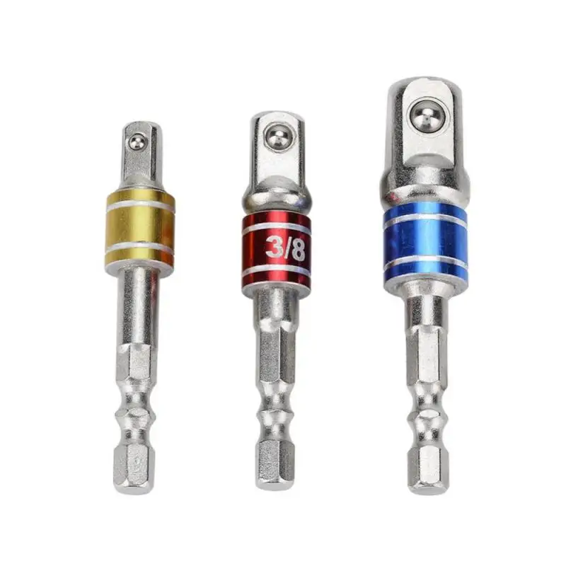 

3Pcs/Lot Socket Adapters Drill Bit Bar Driver Extension Bars Socket Shank Adapter 1/4in 3/8in 1/2in Screwdriver Extension Bar