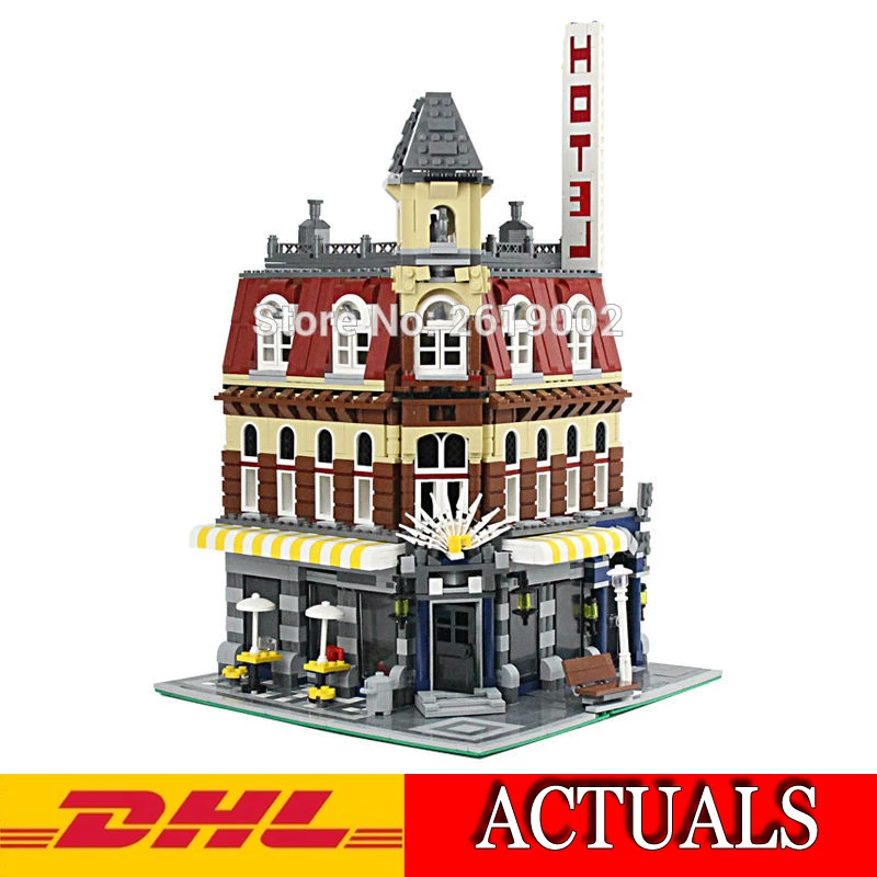 

2019 New 2133Pcs City series Figures Cafe Corne Model Building Kits Blocks Bricks Compatible Children Legoing Toys Gift 10182