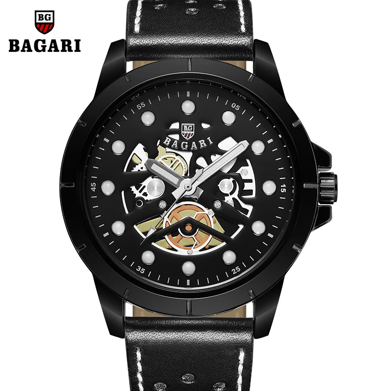 BAGARI 2018 Relogio Masculino наручные часы Роскошные сплав Для мужчин кварцевые Круглый