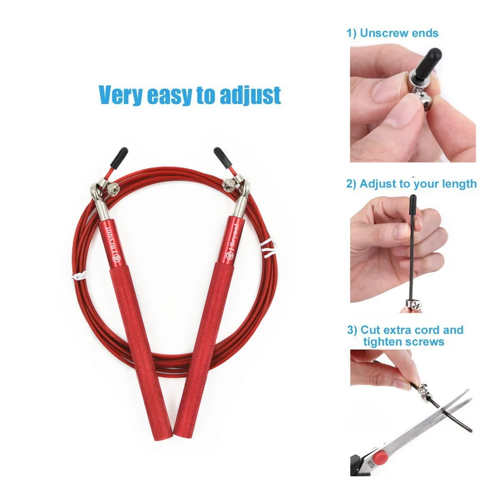 Speed Jump Rope Crossfit skakanka Skipping Rope For MMA Boxing Training Fitness Home Gym Workout With Carrying Bag Spare Cable