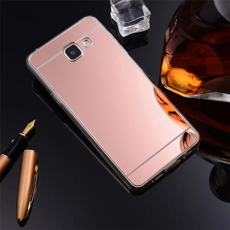 

Case For Samsung Galaxy A3/A5/A7/A8/2015/2016/2017 Ultra Thin Transparent Mirror TPU+PC Acrylic Soft Jelly Back Cover kimTHmall