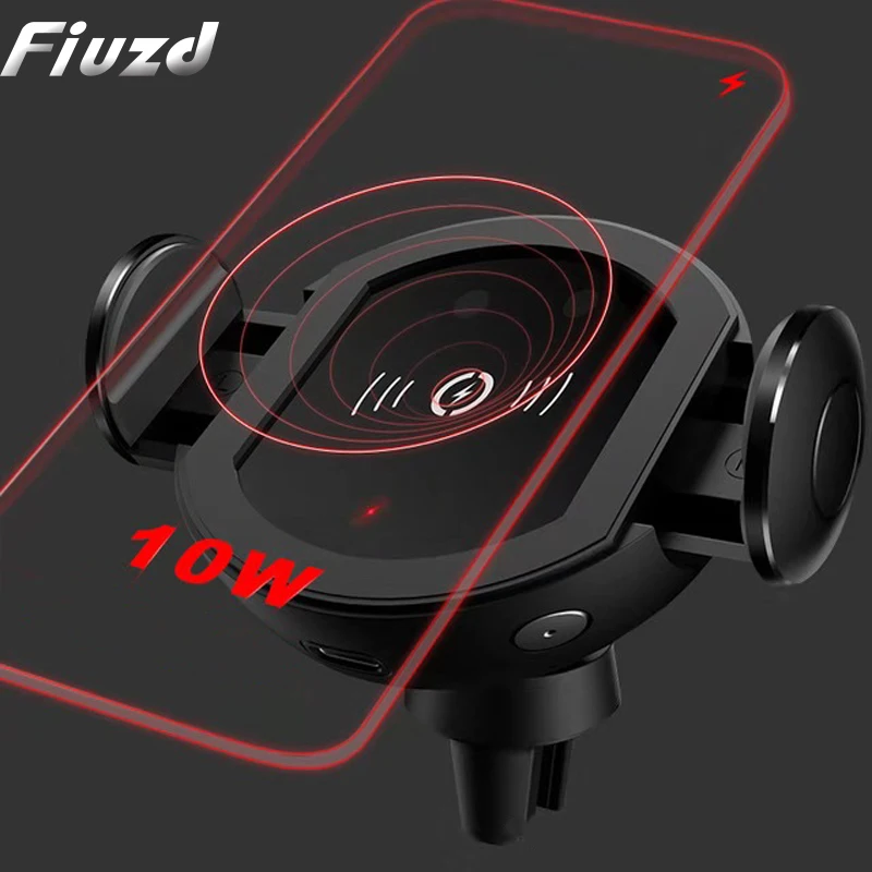 

Fiuzd 10W Automatic infrared sensor wireless charger for iPhone Xs X 8 Fast Wireless Charging for Samsung S9 S10 S8 Car Phone