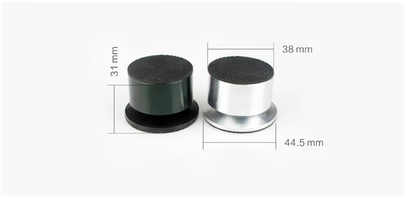 Pico + Pad Isolamento à Prova de Choque Alumínio Black Silver Suporte Hifi Amplificadores Preto 4pcs & - Image 4
