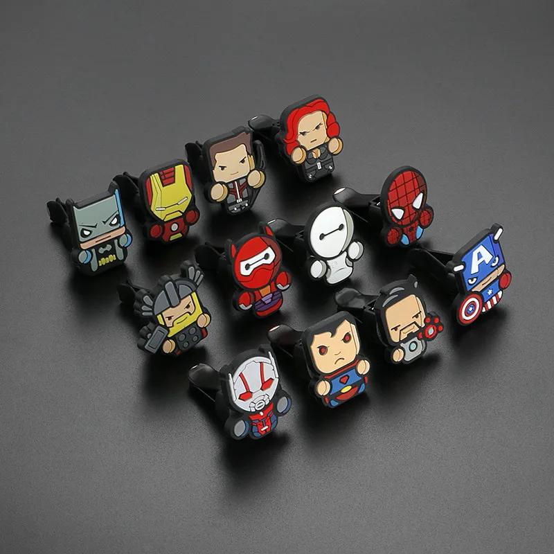Car accessories cartoon air freshener Marvel movie Avengers hero characters random hair perfume car decoration
