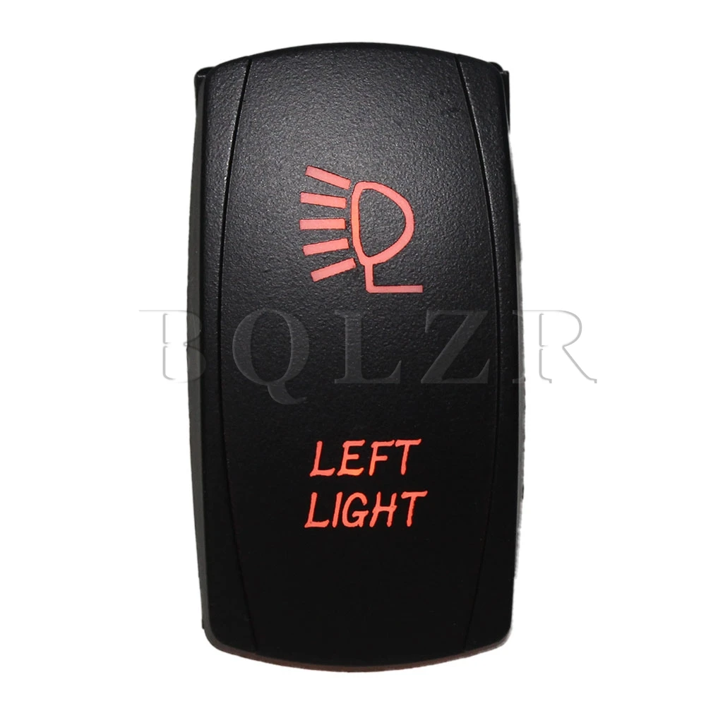 CE Certified DC12 24V Orange Led Pin ON OFF Left Light Rocker Switch