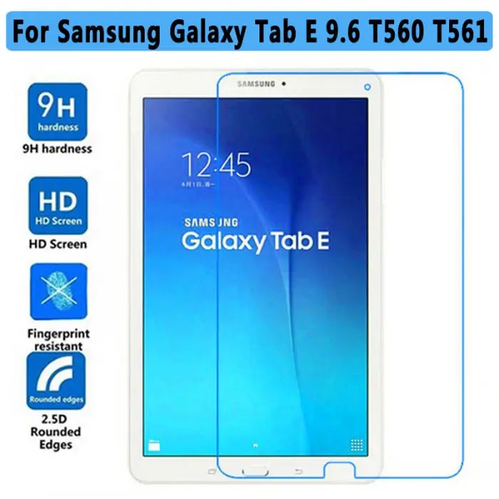 Закаленное стекло для Samung Galaxy Tab E 8,0 T375 T377 T377R T377P T377W T378 Защитная пленка для Galaxy Tab E 9,6 T560 T561 T562 - Цвет: For T560 T561