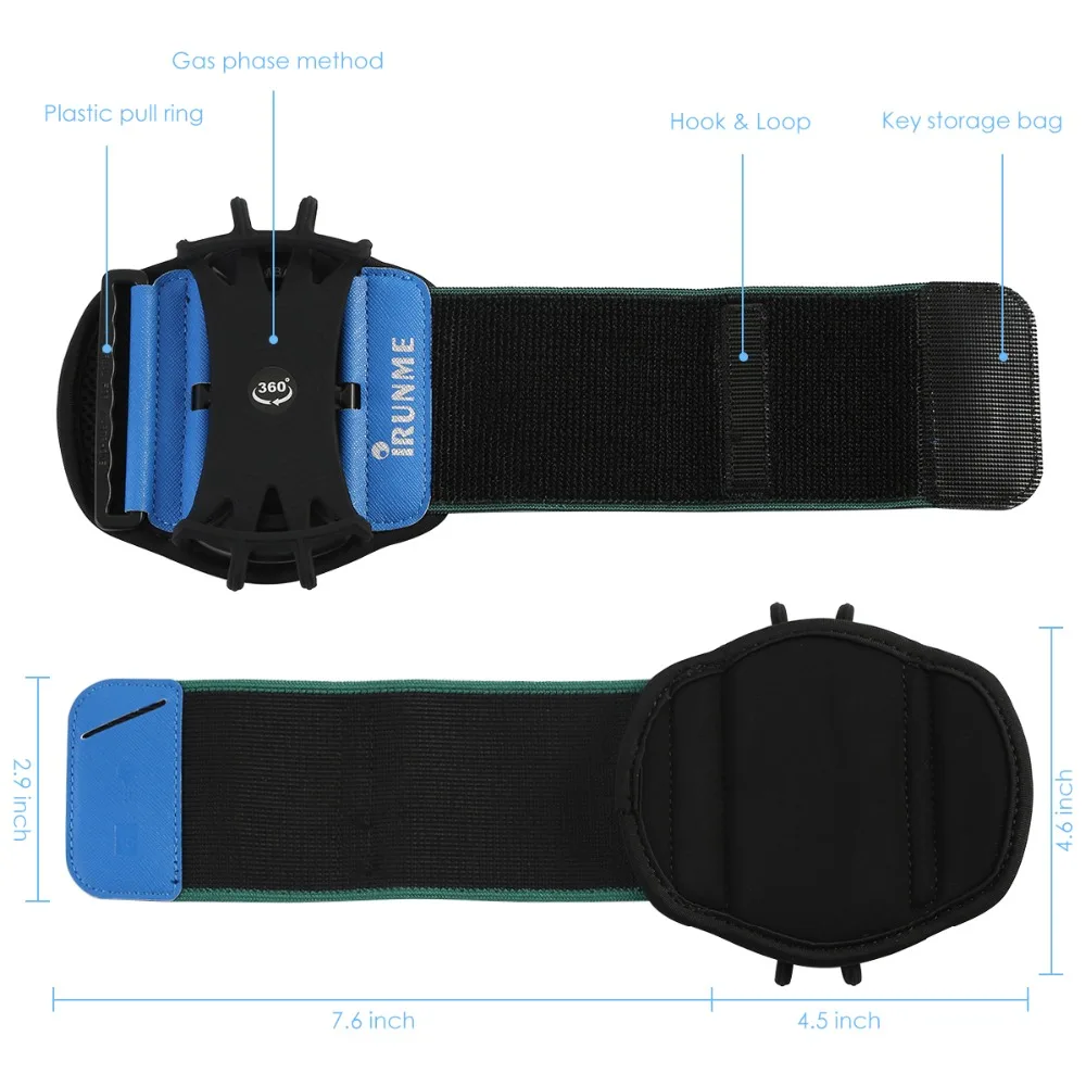 Регулируемый дышащий тренировочный Браслет спортивный держатель для телефона браслет с держателем для ключей для пеших прогулок на велосипеде