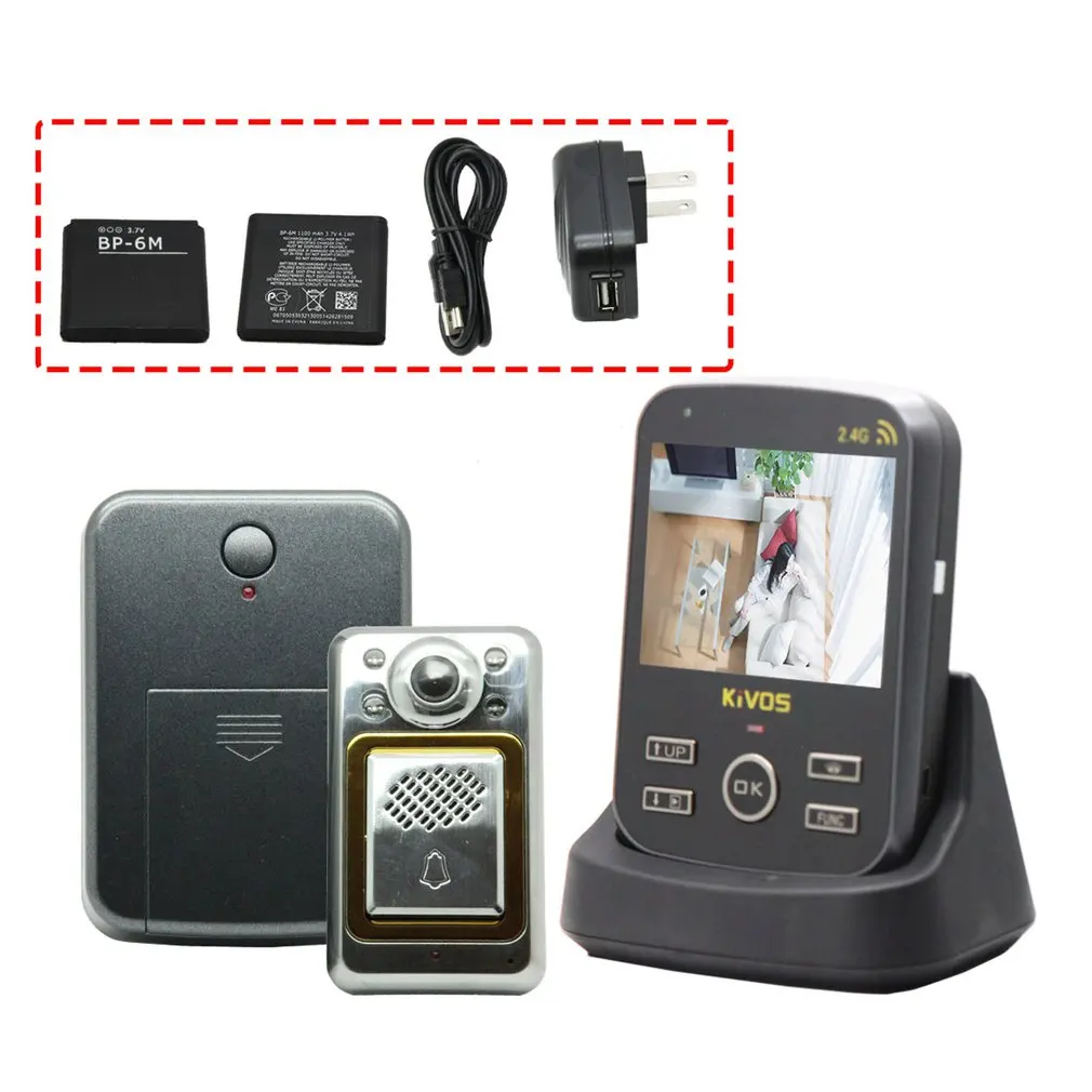 Цифровой дверной глазок беспроводной видеодомофон широкоугольный объектив камера монитор для дома квартиры