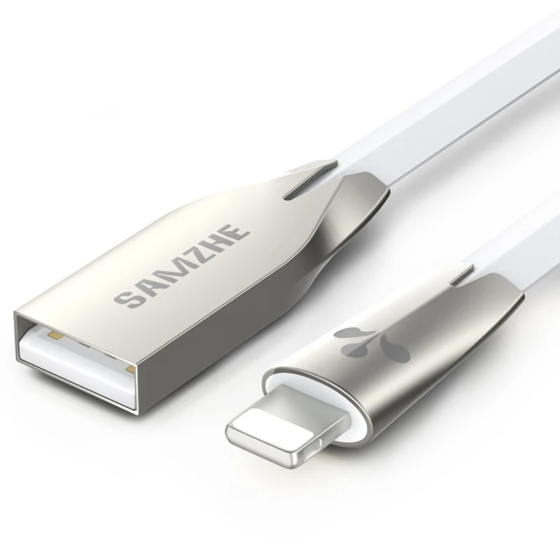 SAMZHE USB кабель для зарядного устройства для iPhone 8 7 6 USB кабель для передачи данных для iPhone X iPad 2A кабель для быстрой зарядки мобильного телефона - Цвет: Белый