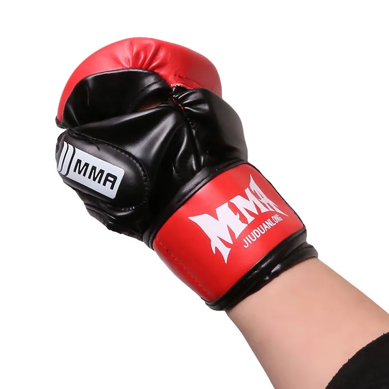 2 Pcs Red Boxing Mitt Training Target Focus Punch Pad Gloves Karate PU