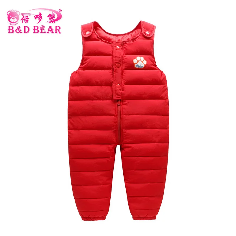 

1-5Y Newborn Winter Baby Overalls for Boy Girl Jumpsuit Warm Thick Children's Pants Winter Trousers Toddler Kids Bebe Clothes