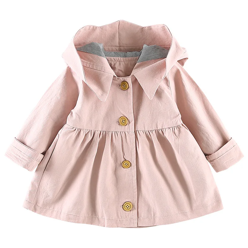 

Fashion Infant Toddler Outwears Magic Hat Girls Trench Coat Spring Children Clothing Kids Jackets Baby Girls Clothes
