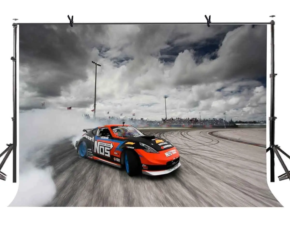 

150x220cm Supercar Backdrop Speeding Dynamic Super Sports Car Photography Background for Camera Photo Props