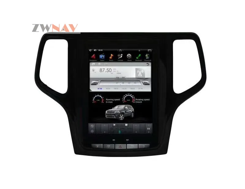 Flash Deal ZWNAV Tesla style Screen Newest Android 6.0 64+2GB Car Radio GPS Navigation Head Unit For Jeep Grand Cherokee 2014-2018 2