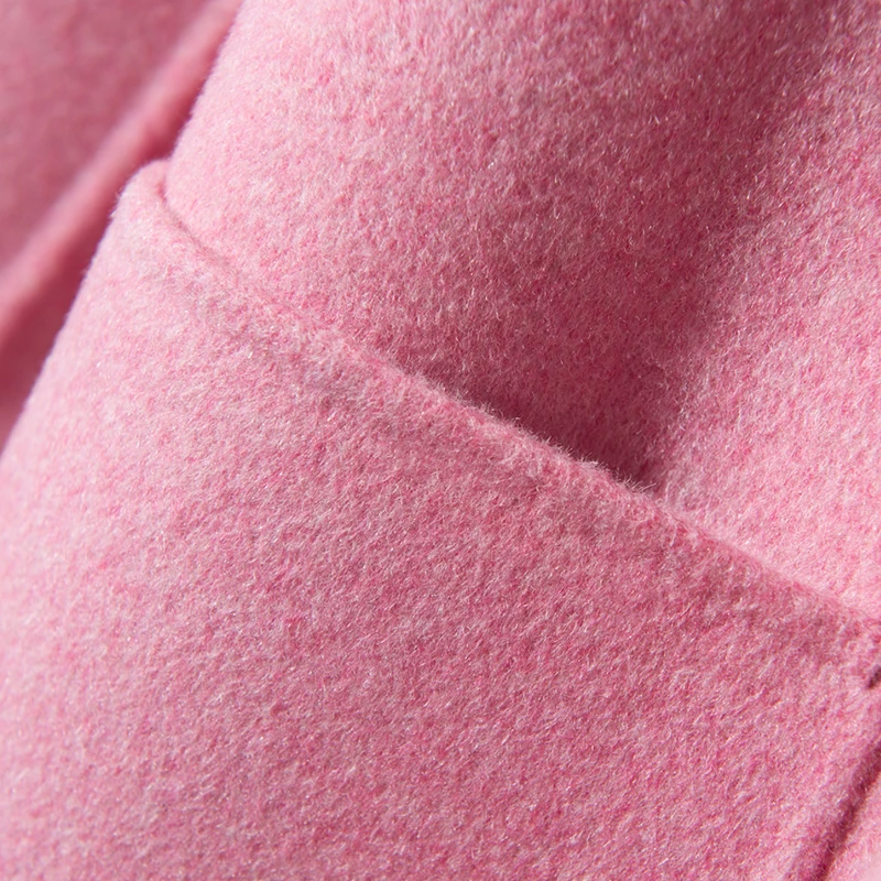 Winter Women Wool V-Neck Short Coats JECH 2018 Popular Fashion Casual Wool Multi-color Coat Female Coat Top Grade Coat Female