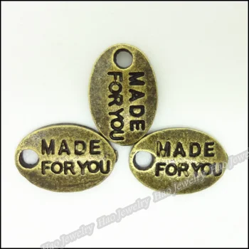 

350pcs Vintage Charms Oval Pendant Antique bronze Zinc Alloy Fit Bracelet Necklace DIY Metal Jewelry Findings