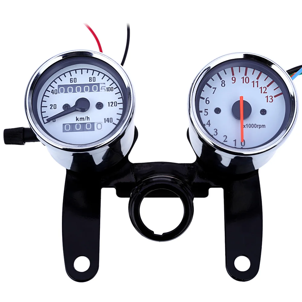 Motorcycle Odometer Speedometer Tachometer Universal 13000 RPM Digital Signal LED Back Lights