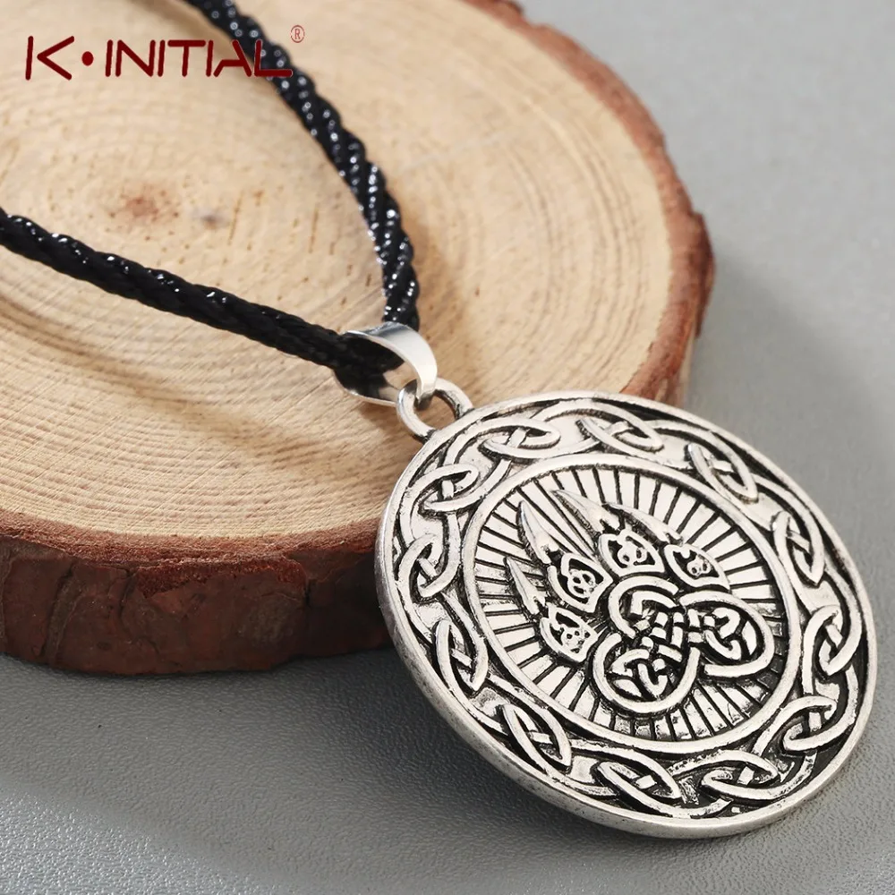 

Kinitial Viking Impress of Veles Pendant Necklace Animal Infinity Bear Cat Paw Necklaces Pendants Viking Pagan Jewelry