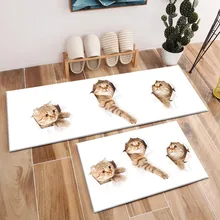 С изображением забавных милых кошек в Бумага отверстие Rugs And Carpets шелковистый для детей Детские домашние Гостиная белый подушки для двери в спальню, на кухню напольные коврики для ванной