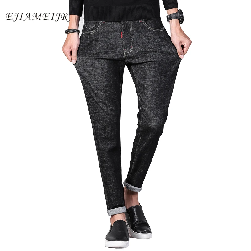 2018 Spring New men Jeans Black Classic Fashion Designer Denim Skinny Jeans men's casual High Quality Slim Fit Trousers