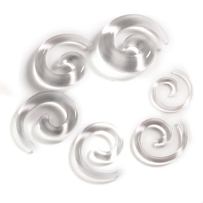 12Pcs/set Acrylic Spiral Ear Stretching Tapers Body Jewelry Mix Lots 2-8mm Acrylic Ear Tapers Fake Expander Plug Tunnel Kit body jewelry body piercing jewelry ear taper earrings piercing jewelry