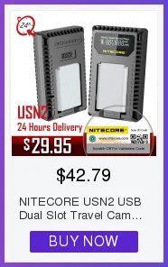 Nitecore UCN1 USB двойной слот для путешествий Зарядное устройство для цифровой однообъективной зеркальной камеры Canon EOS LP-E6 LP-E6N LP-E8 батареи Rebel MarkII MarkIII X4 T серии Камера