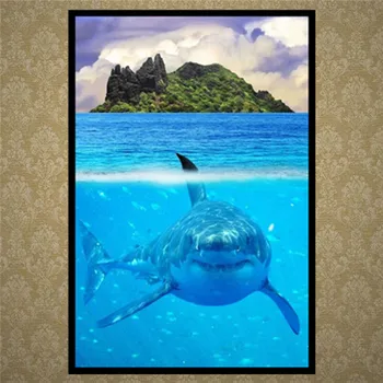 

5D DIY diamond painting cartoon animal shark diamond embroidery cross stitch home decoration