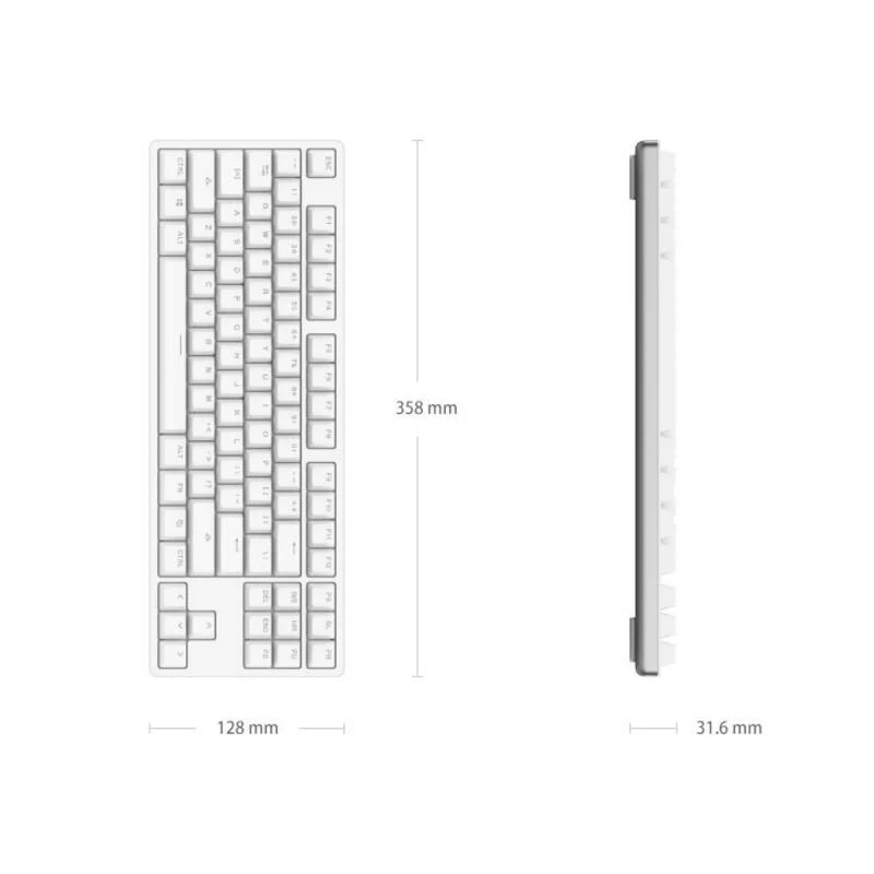 Xiaomi клавиатура Проводная MK01 87 клавиш TTC подсветка алюминиевый сплав Механическая игровая клавиатура светодиодный с подсветкой для геймеров портативных ПК