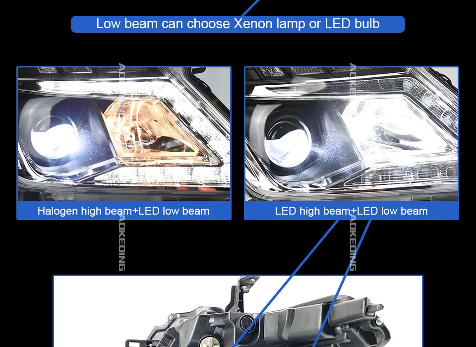 AKD Тюнинг автомобилей фары для Nissan Patrol Y62 2010- светодиодные фары DRL ходовые огни Биксеноновые лучи Противотуманные фары с ангельскими глазками