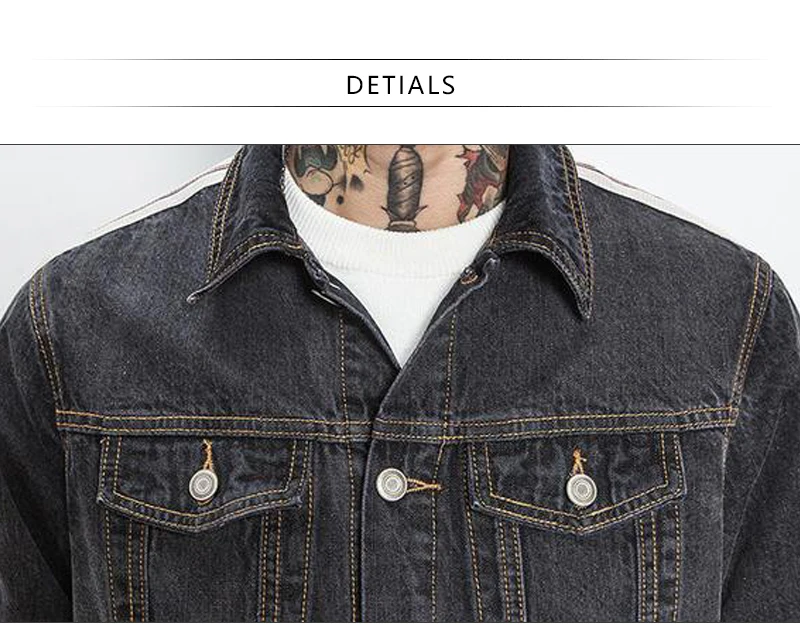 Denim Jacket Men 5Xl Hip Hop     (13)
