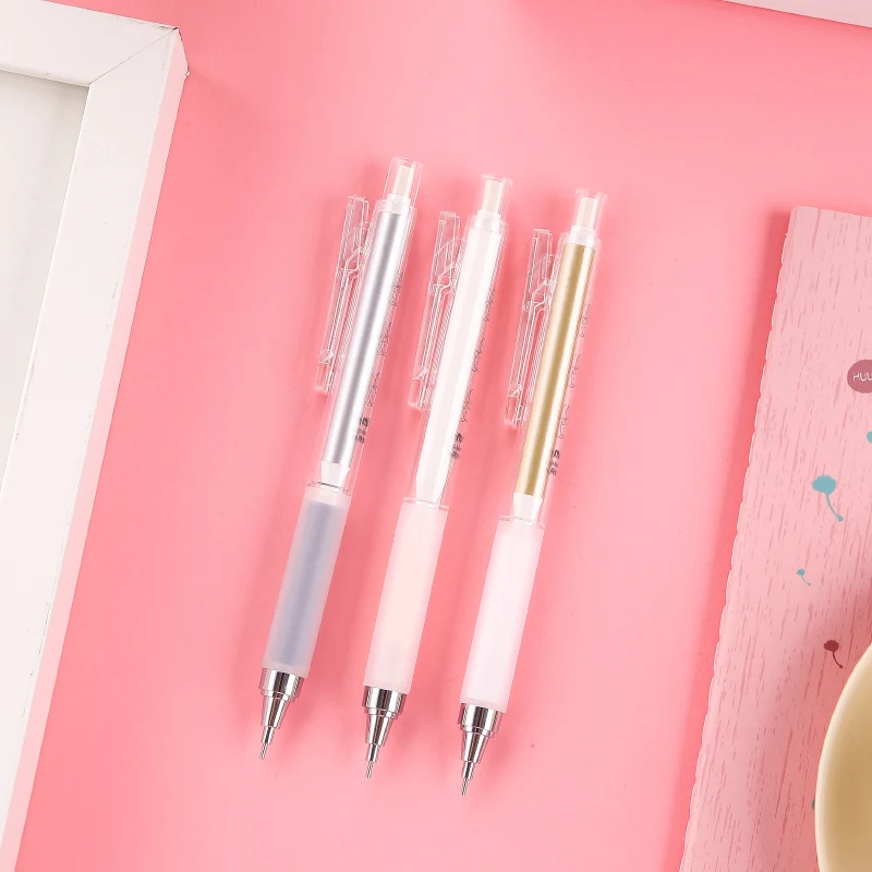 

Mechanical Pencils plastic material 0.5mm leads school student's writing stationery Low center of gravity 2pcs/lot with 1 leads