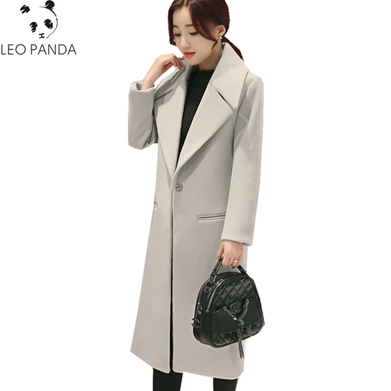 V Style blakc Mince Zx1141 Laine Femmes Tweed Couvert pink Grey Mode En Poches De Manteau light Confortable French Col Bouton Femelle Concise Green Hiver wtqnvRZR