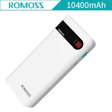 Original ROMOSS Sense 4P External Battery 10400mAh LCD Screen Power Bank Quick Charge Sense4P For iphone X 7 plus Xiaomi huawei