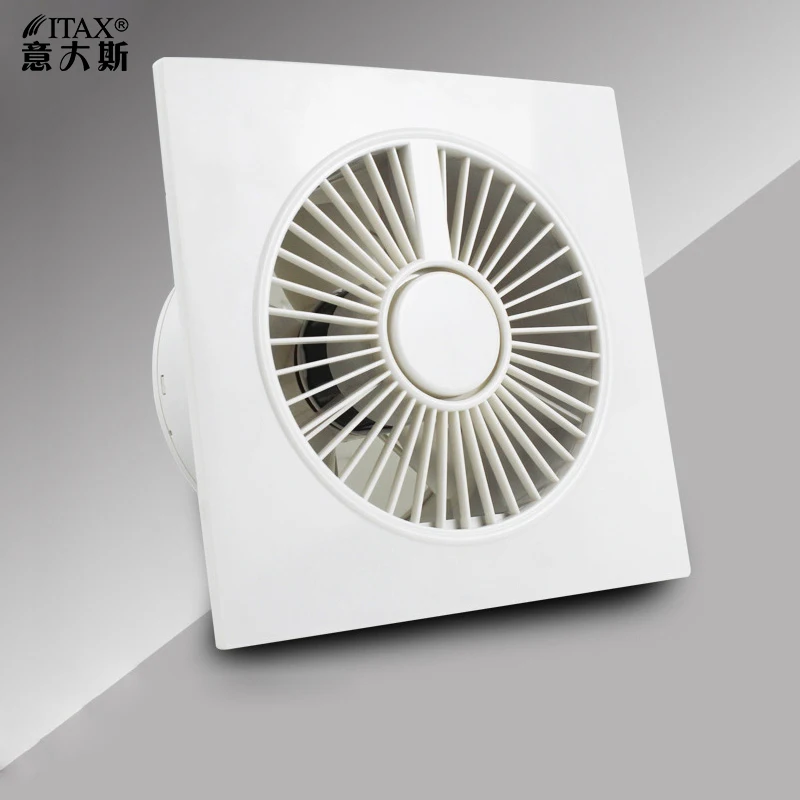 Household exhaust fan household bathroom glass window type ventilation fan bathroom wall round powerful mute thin ITAS9917A