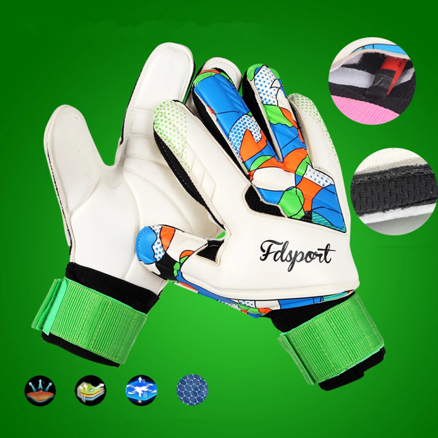 

Professional full latex non-slip soccer gloves goalkeeper glove football goal keeper gloves breathable removable 5 finger save