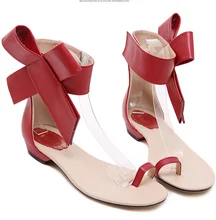 Classic Sandals European Big Bowktie Flat Sandal Sweet Bow Summer Shoes for Women Female Flowers Flat Sandals Women’s Shoes