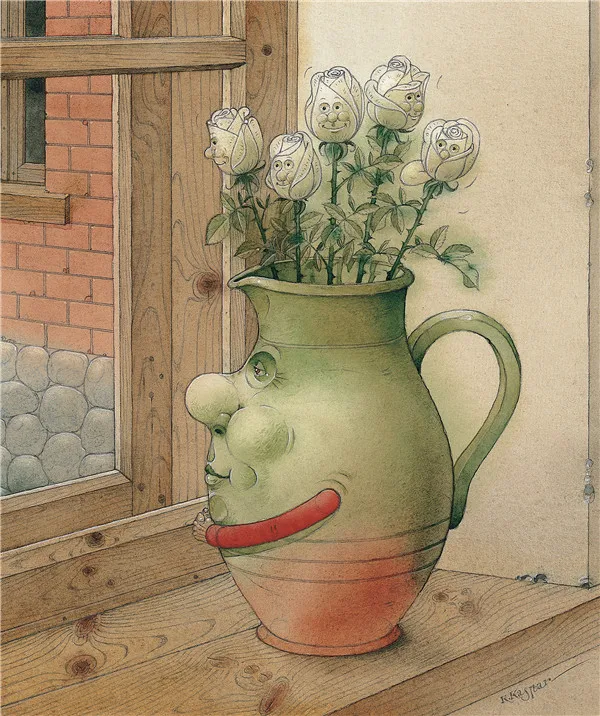 Kestutis-K-150-Jug And Roses Painting