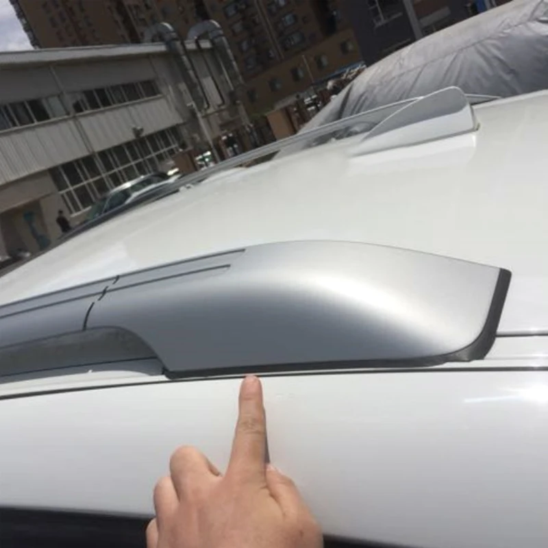 سيارة Styling Silver حامل سقفي غطاء السكك الحديدية نهاية واقية استبدال غطاء قذيفة 4 قطعة ل BMW X6 E71 2008-2014
