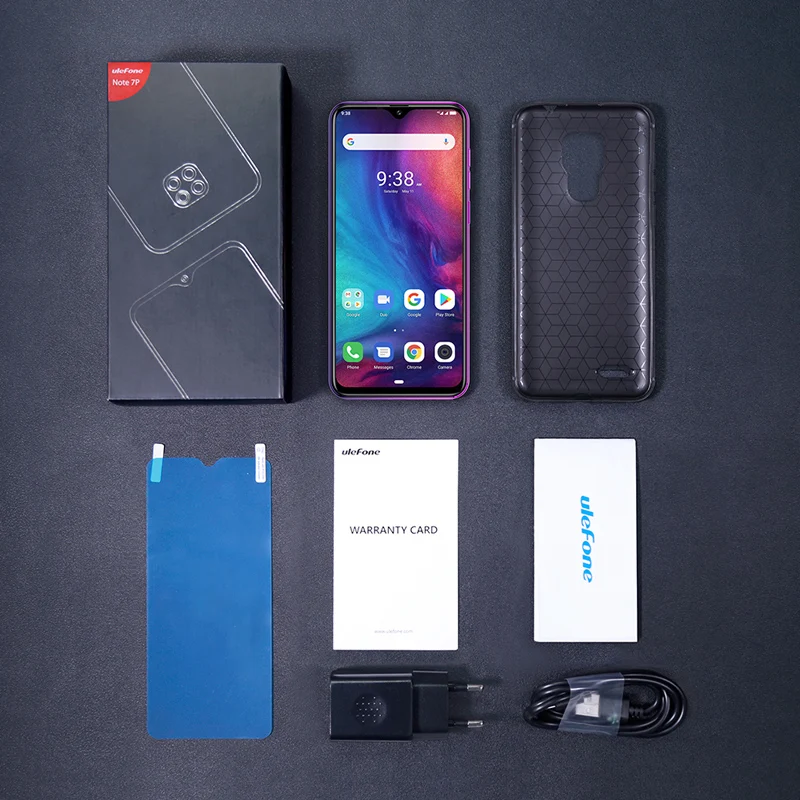 Смартфон Ulefone Note 7 P, Android 9,0, четырехъядерный, 3500 мА/ч, 6,1 дюймов, экран в виде капли воды, 3 Гб+ 32 ГБ, мобильный телефон, разблокировка лица