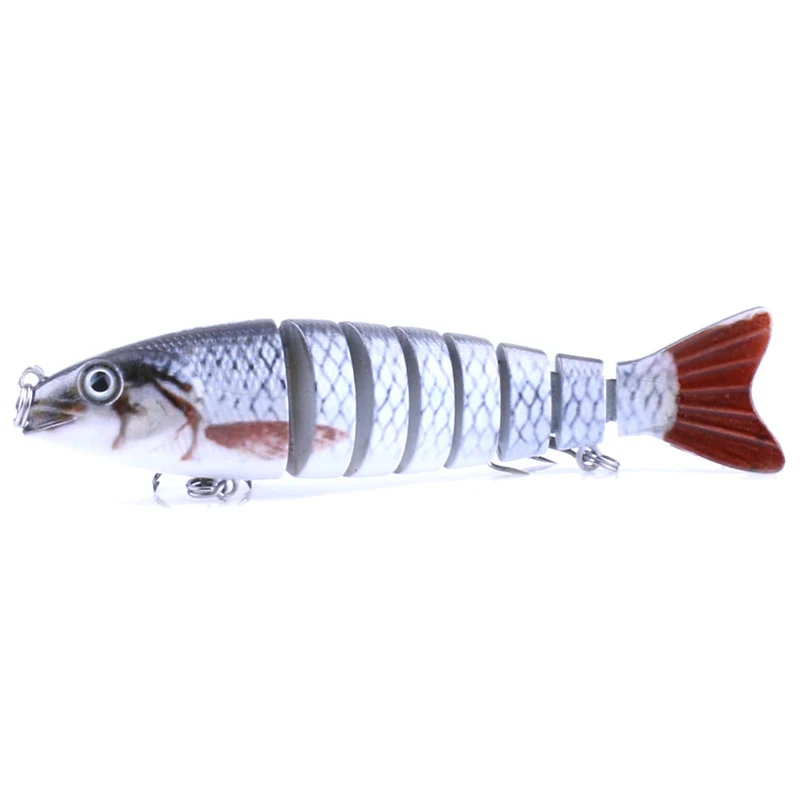 SEWS- Multi-section bionic bait cardboard packaging 12.7cm / 18g color: white red tail | Спорт и развлечения
