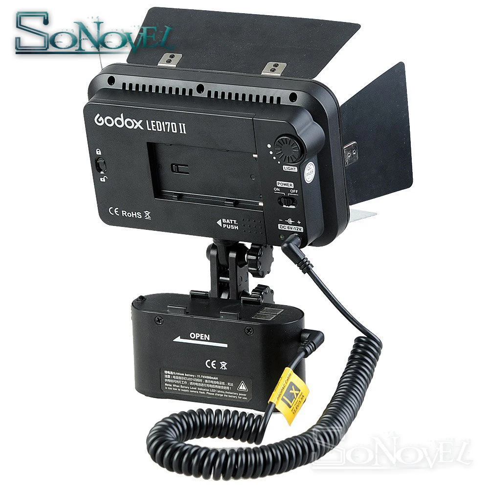 Godox PB960 блок питания для вспышки 4500 мАч + кабель LX LED126 LED170 LED500 LED1000 Светодиодная