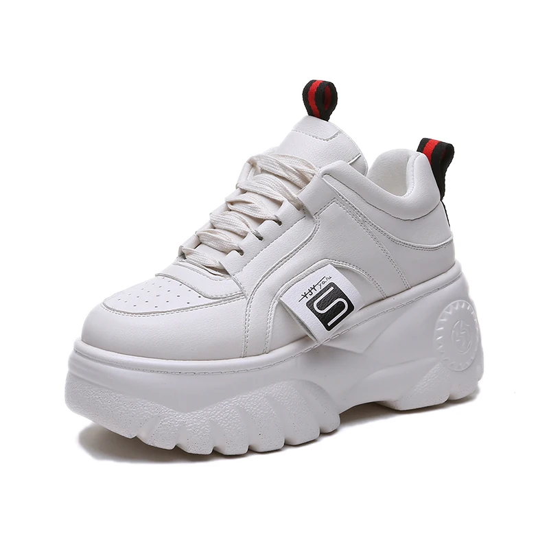 

2019 New Fashion Thick Platform Sneakers Spring Ladies Causal Shoes Woman Leather Platform Shoes Women Sneakers Chaussure Femme