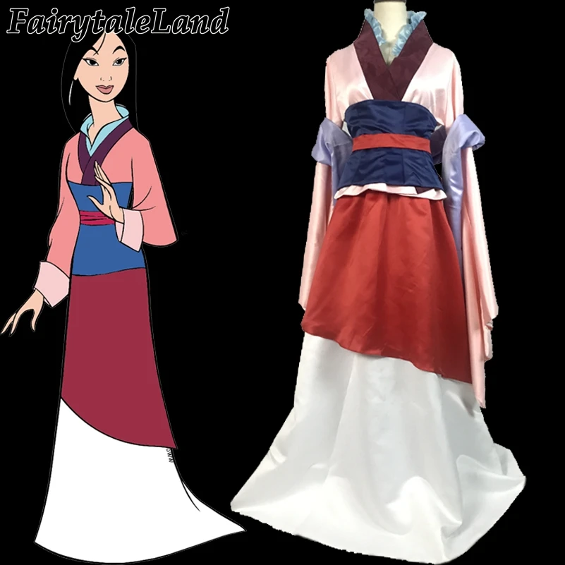 Cartoon Mulan Cosplay Costume Carnival Halloween Costumes for adult women Fancy dress custom 