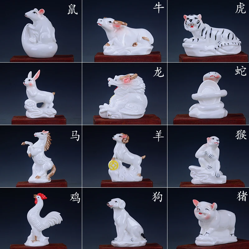 

Ceramic reclining ox zodiac signs to attract wealth feng shui rat tiger rabbit dragon snake horse sheep monkey rooster dog
