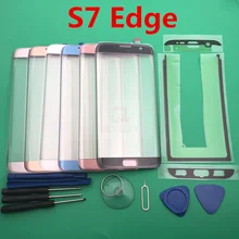 Замена внешнего стекла для samsung Galaxy S7 Edge G935 G935F ЖК-дисплей сенсорный экран Переднее стекло Внешний объектив